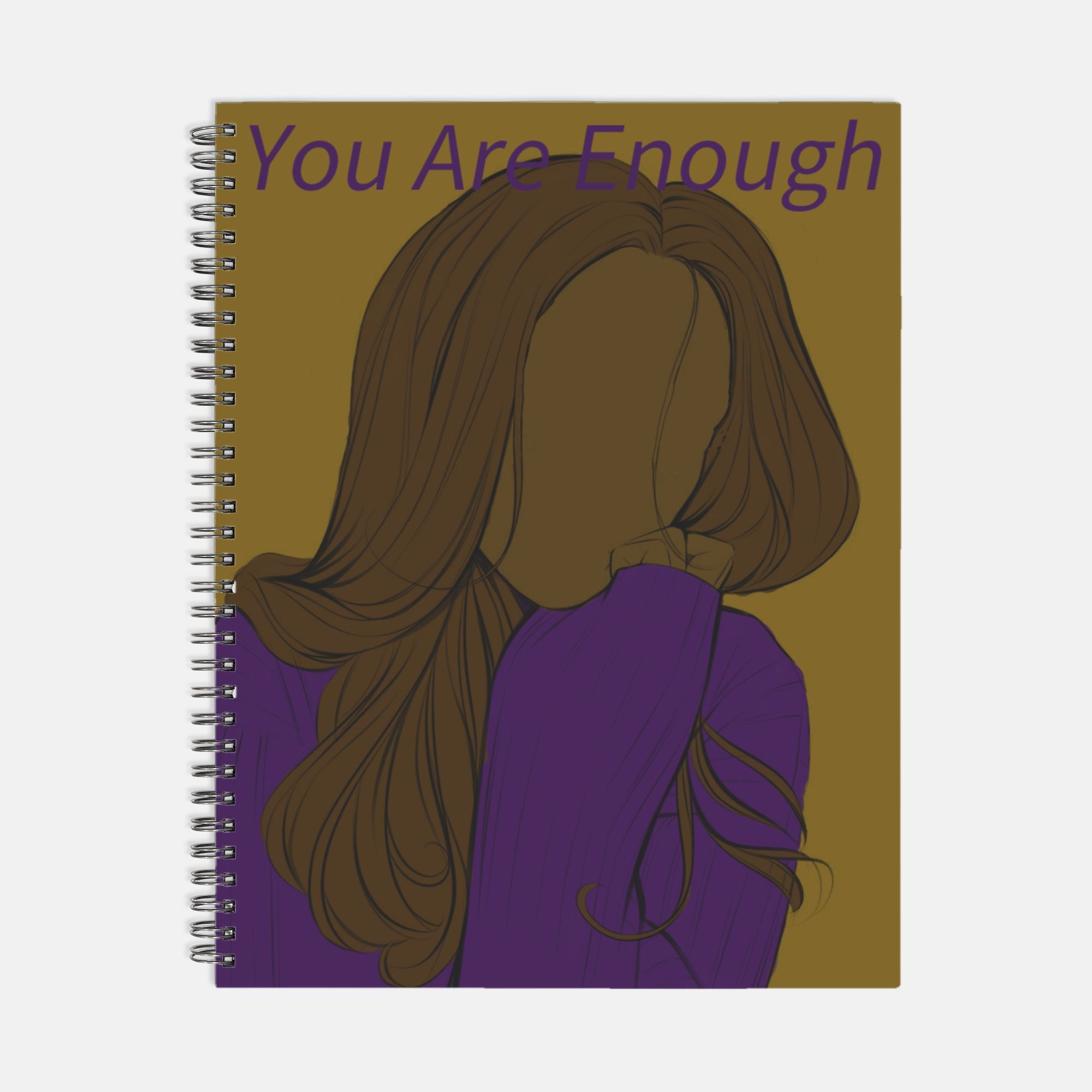 You Are Enough Notebook Hardcover Spiral 8.5 x 11