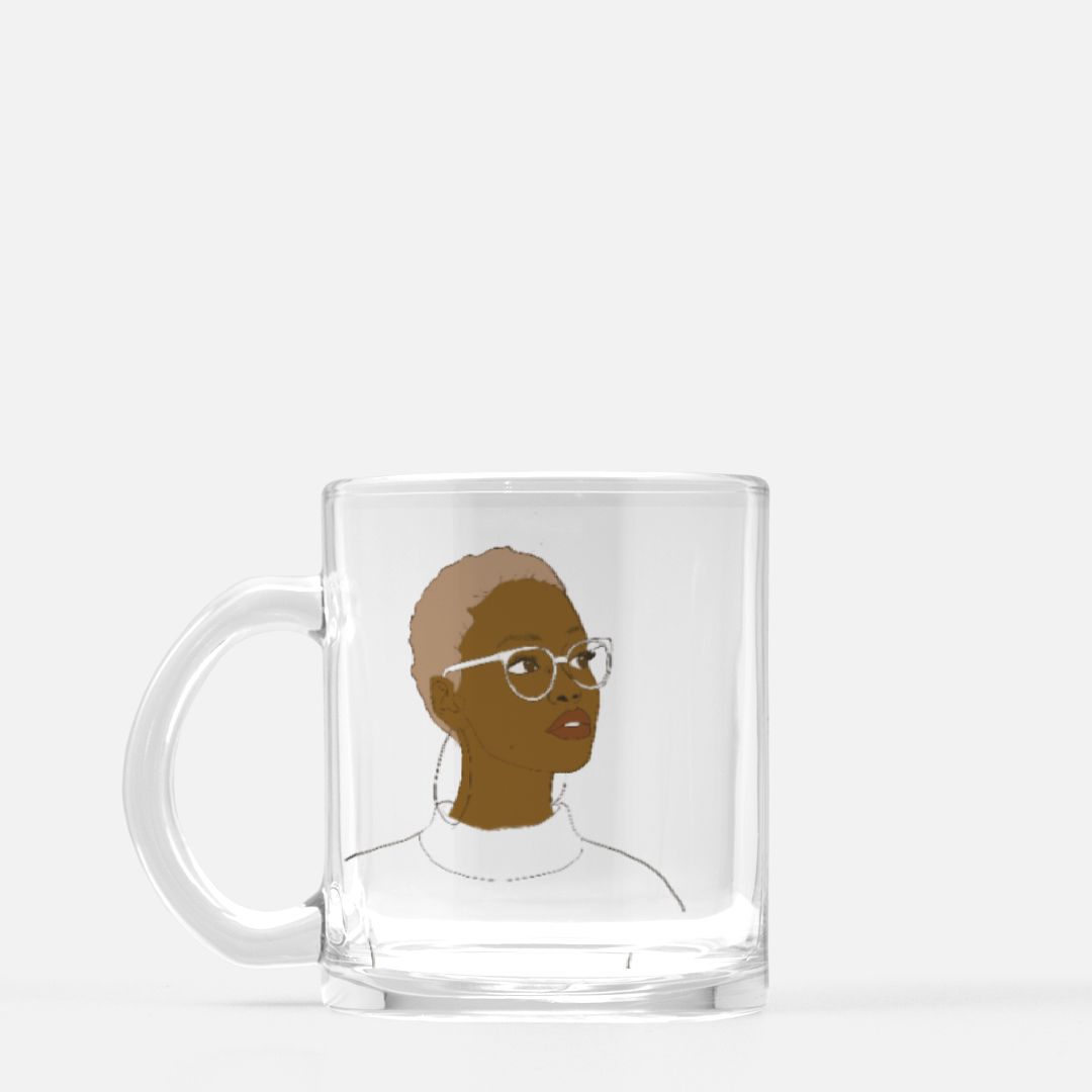 Short Hair Don't Care Mug Glass