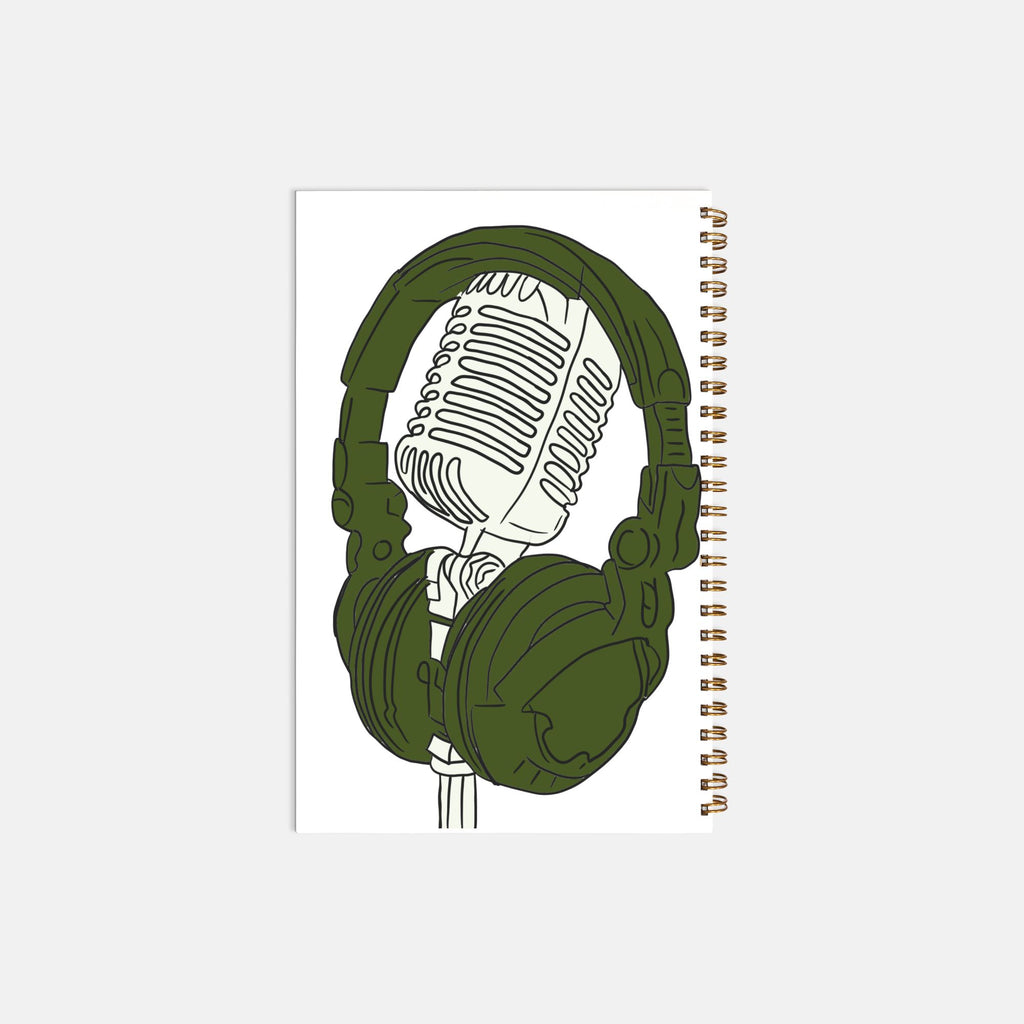 Music Notebook Hardcover Spiral 5.5 x 8.5