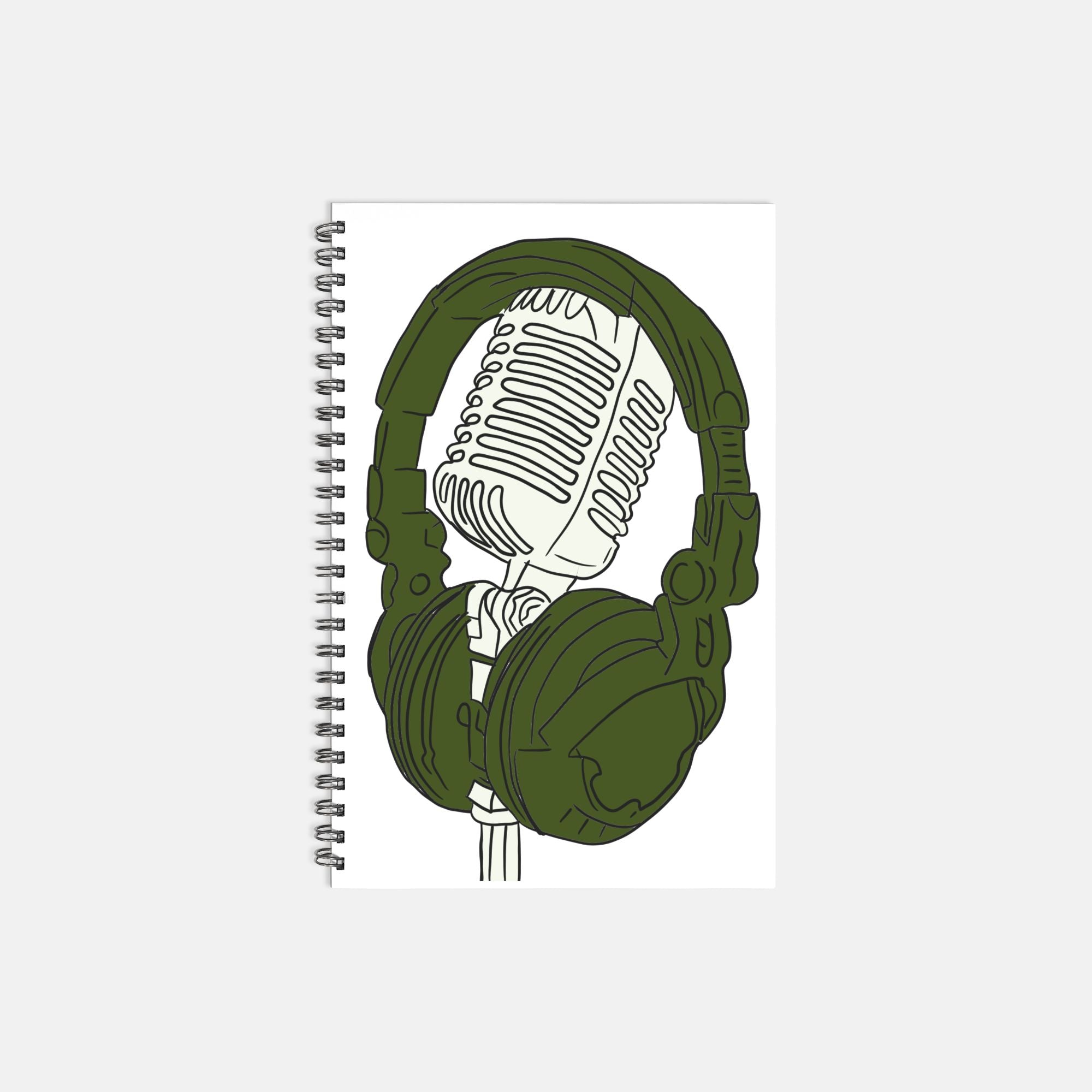 Music Notebook Hardcover Spiral 5.5 x 8.5
