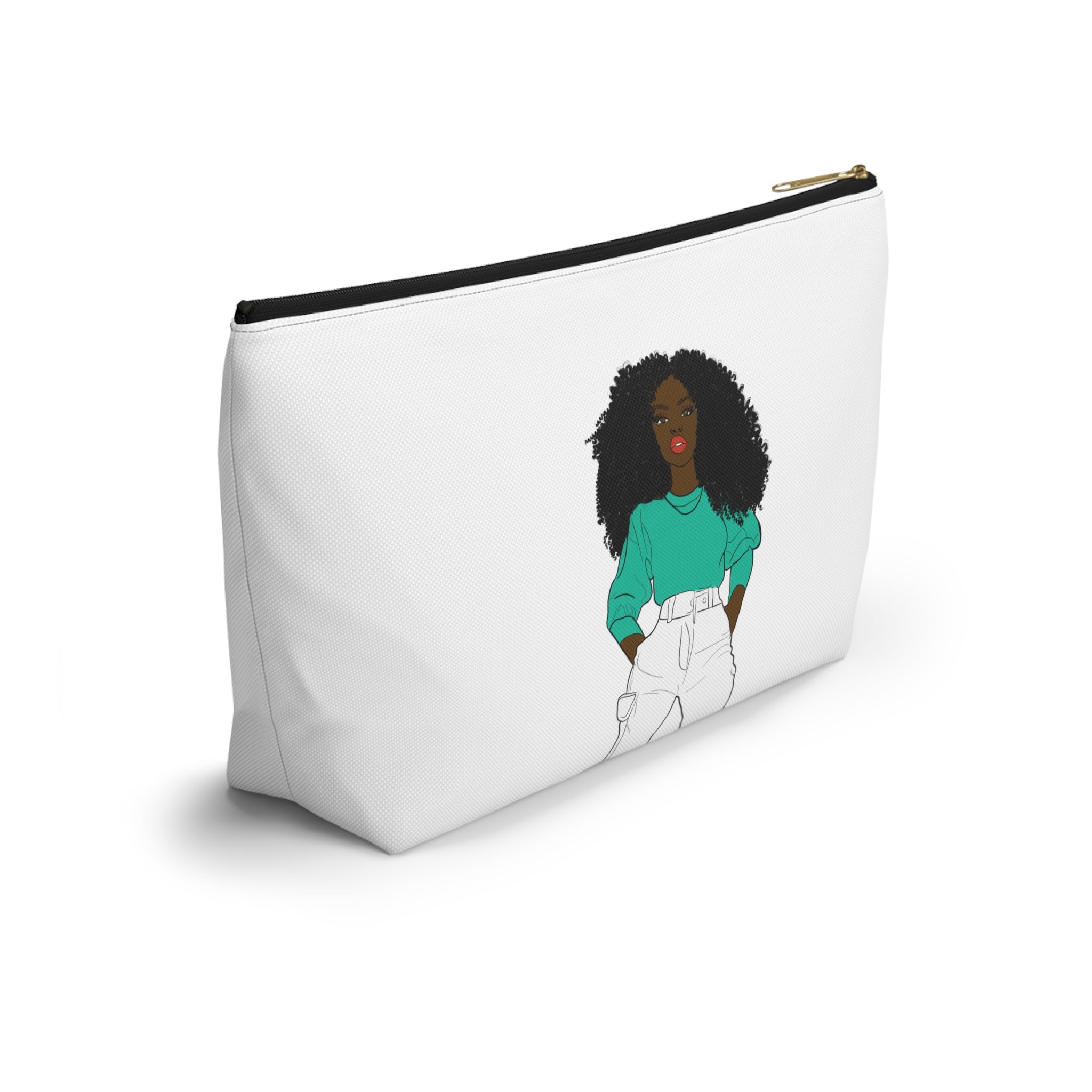 Chic Graphic Accessory Pouch, Trendy Makeup Bag, Cute Toiletry Holder, Stylish Travel Organizer, Fashionista Gift Idea, Modern Storage [...]
