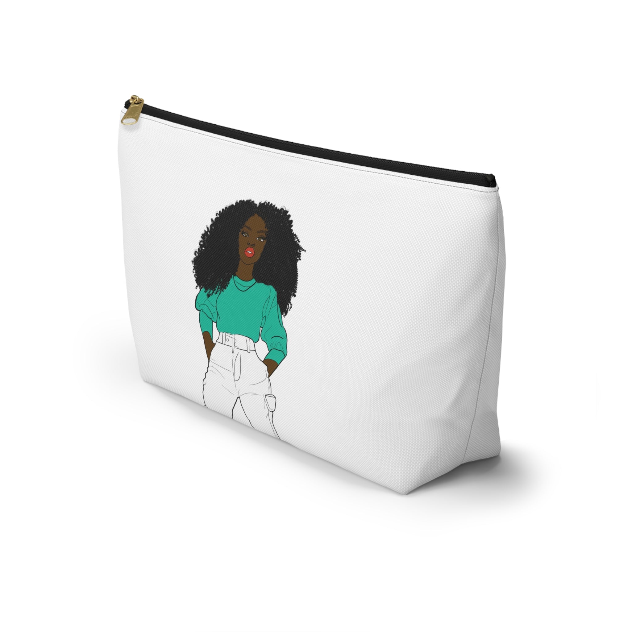 Chic Graphic Accessory Pouch, Trendy Makeup Bag, Cute Toiletry Holder, Stylish Travel Organizer, Fashionista Gift Idea, Modern Storage [...]