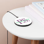 Wireless Charger - P.S. Visually Speakin', Fast Charging Pad, Desk Accessory, Modern Tech Gift, Home Office Essential, Mobile Device Charger