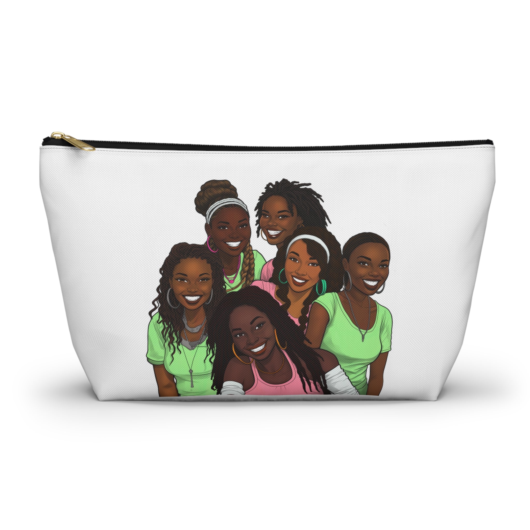My Girlfriends Accessory Pouch - Stylish T-bottom Bag with Diverse Friend Group Design, Makeup Organizer, Travel Essentials, Gift for Friends, Fun [...]