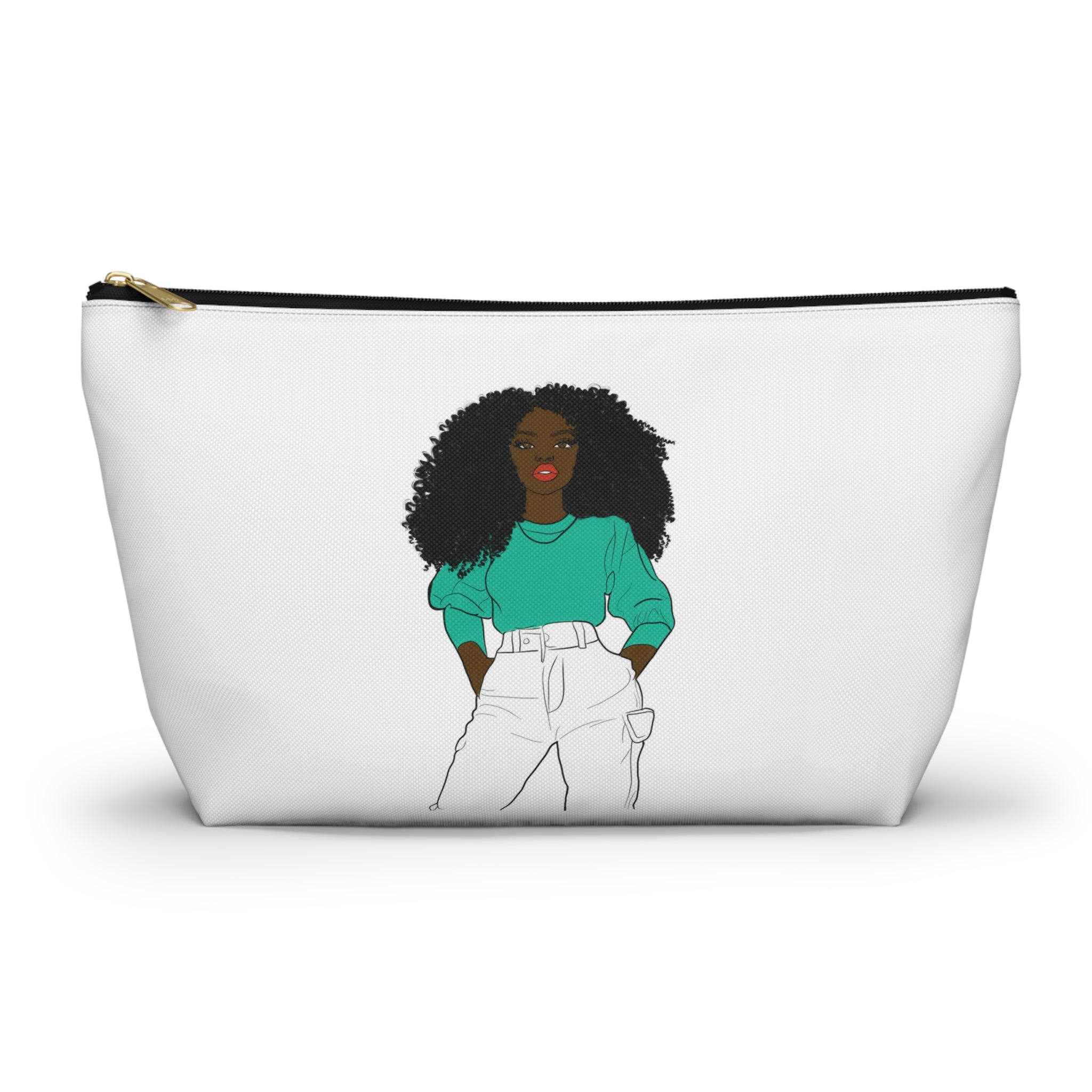 Chic Graphic Accessory Pouch, Trendy Makeup Bag, Cute Toiletry Holder, Stylish Travel Organizer, Fashionista Gift Idea, Modern Storage [...]