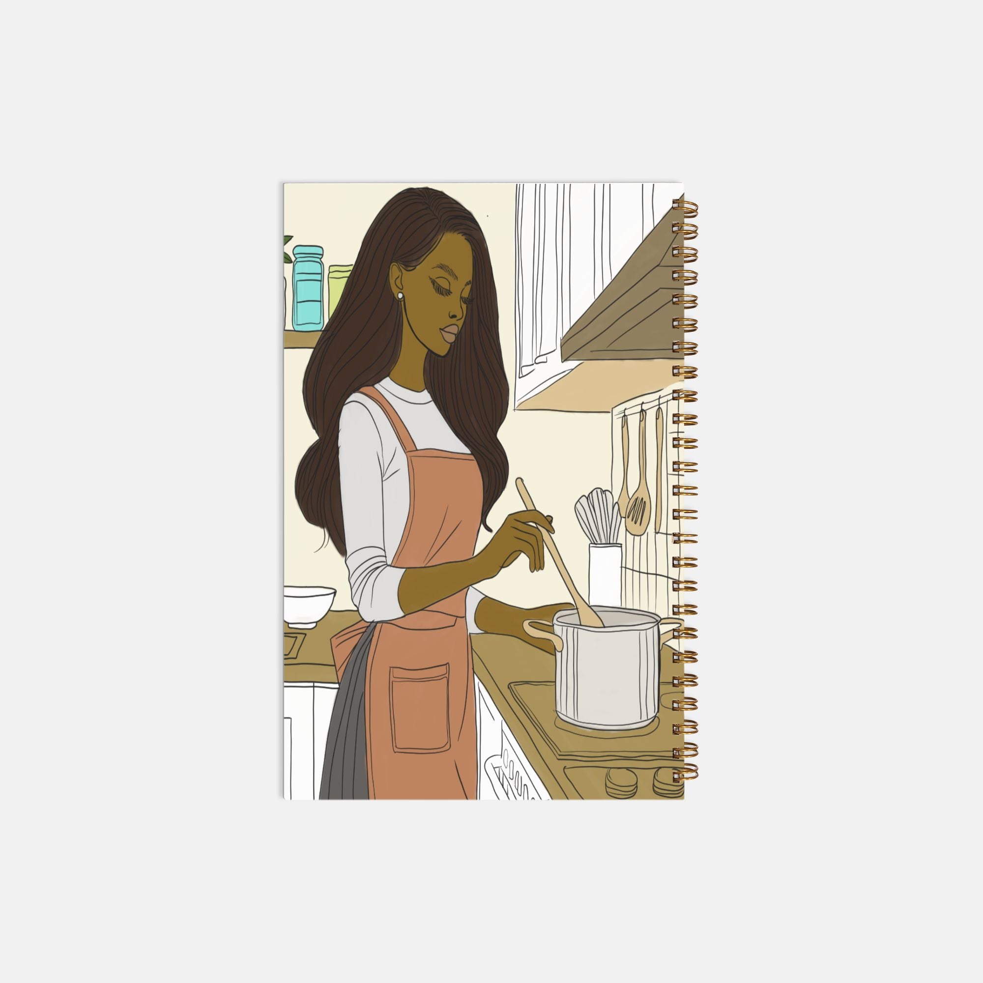 Let Her Cook Recipe Hardcover Spiral Book 5.5 x 8.5
