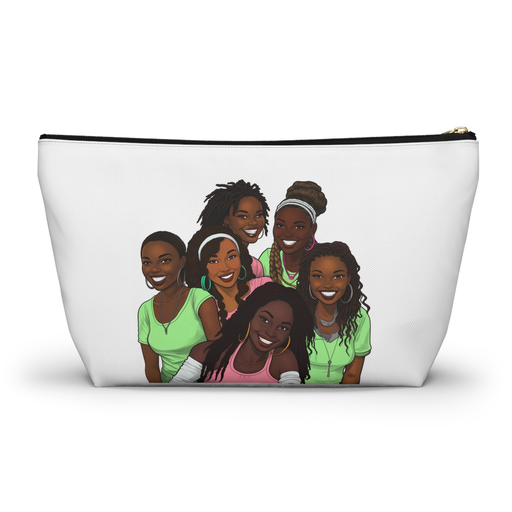 My Girlfriends Accessory Pouch - Stylish T-bottom Bag with Diverse Friend Group Design, Makeup Organizer, Travel Essentials, Gift for Friends, Fun [...]