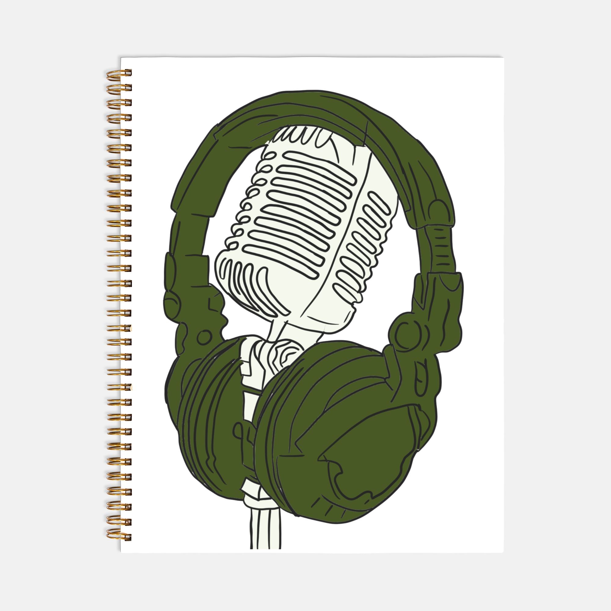 Music Notebook Hardcover Spiral 8.5 x 11