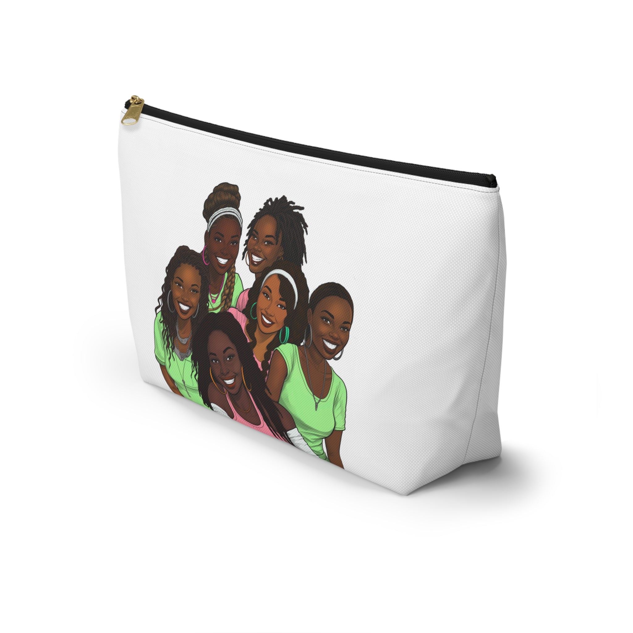 My Girlfriends Accessory Pouch - Stylish T-bottom Bag with Diverse Friend Group Design, Makeup Organizer, Travel Essentials, Gift for Friends, Fun [...]