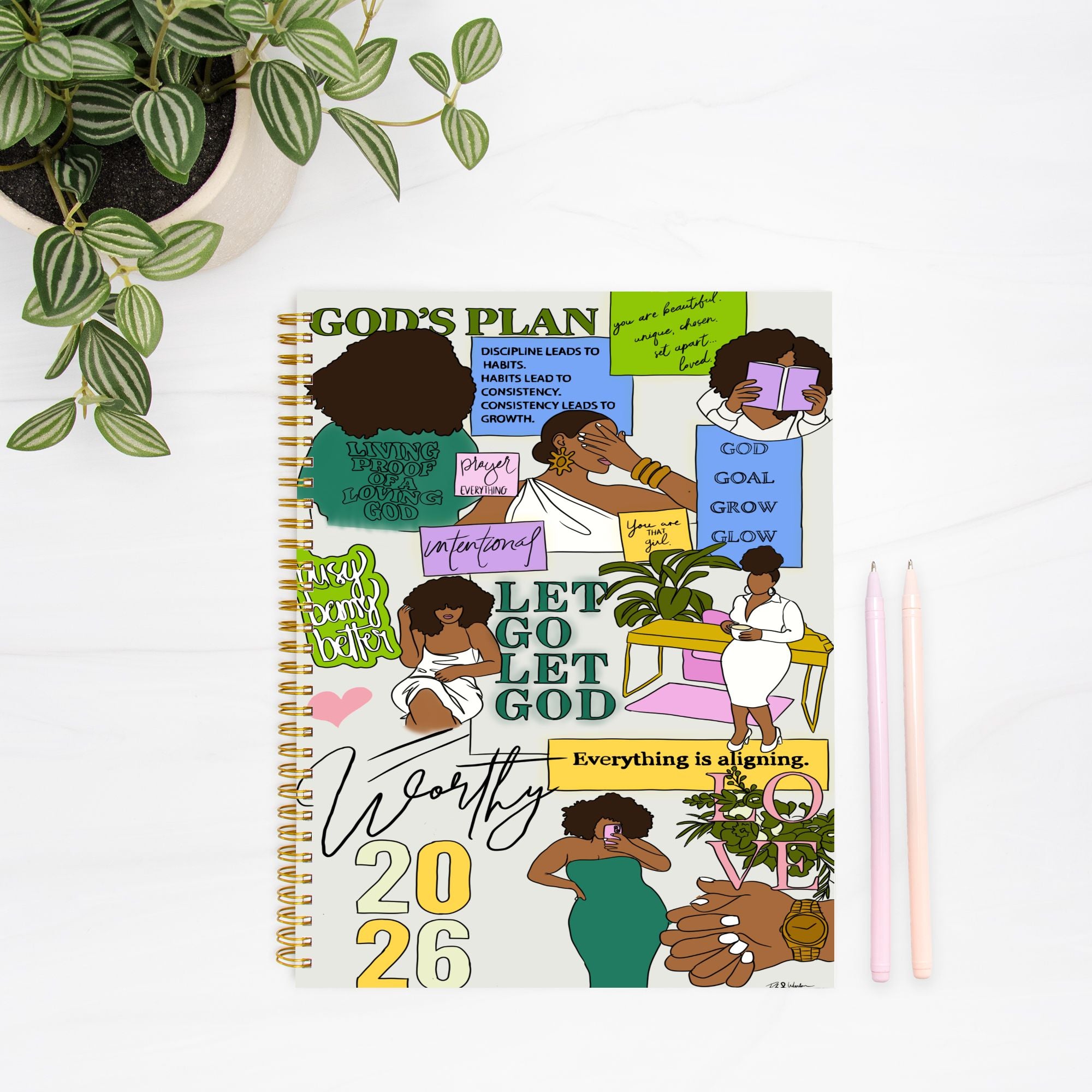 Aligned & Intentional Journal Hardcover Spiral 8.5 x 11