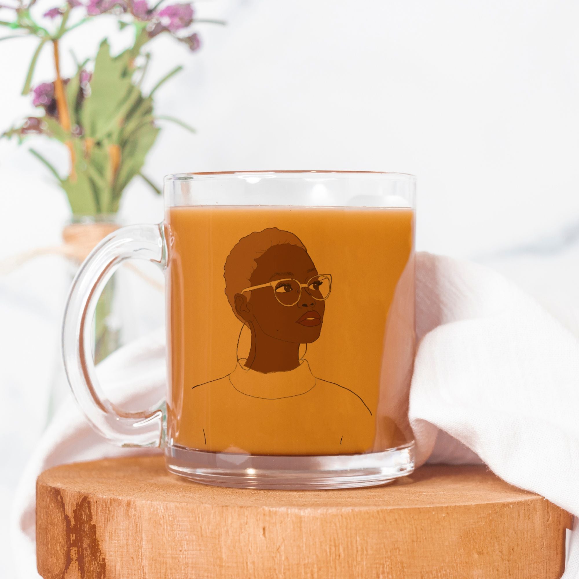 Short Hair Don't Care Mug Glass