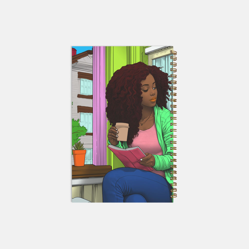 Sips & Pages Notebook Hardcover Spiral 5.5 x 8.5