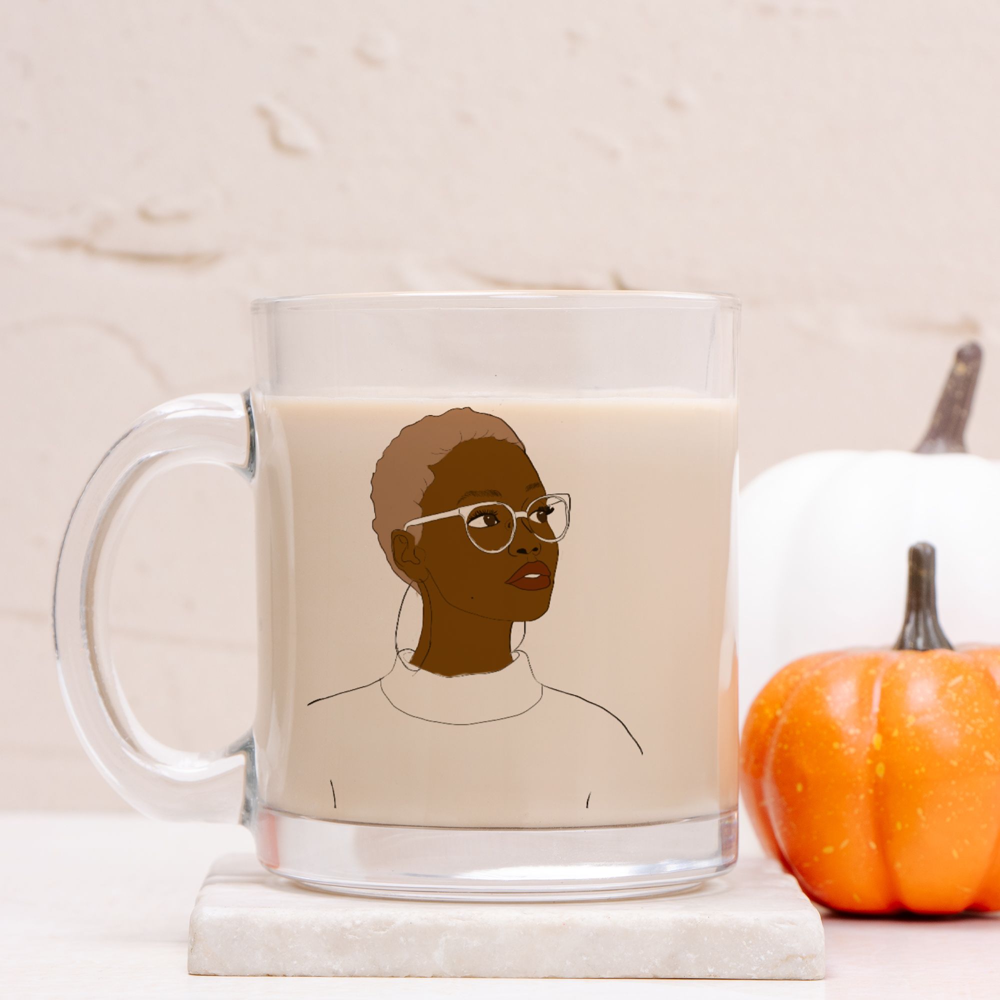 Short Hair Don't Care Mug Glass