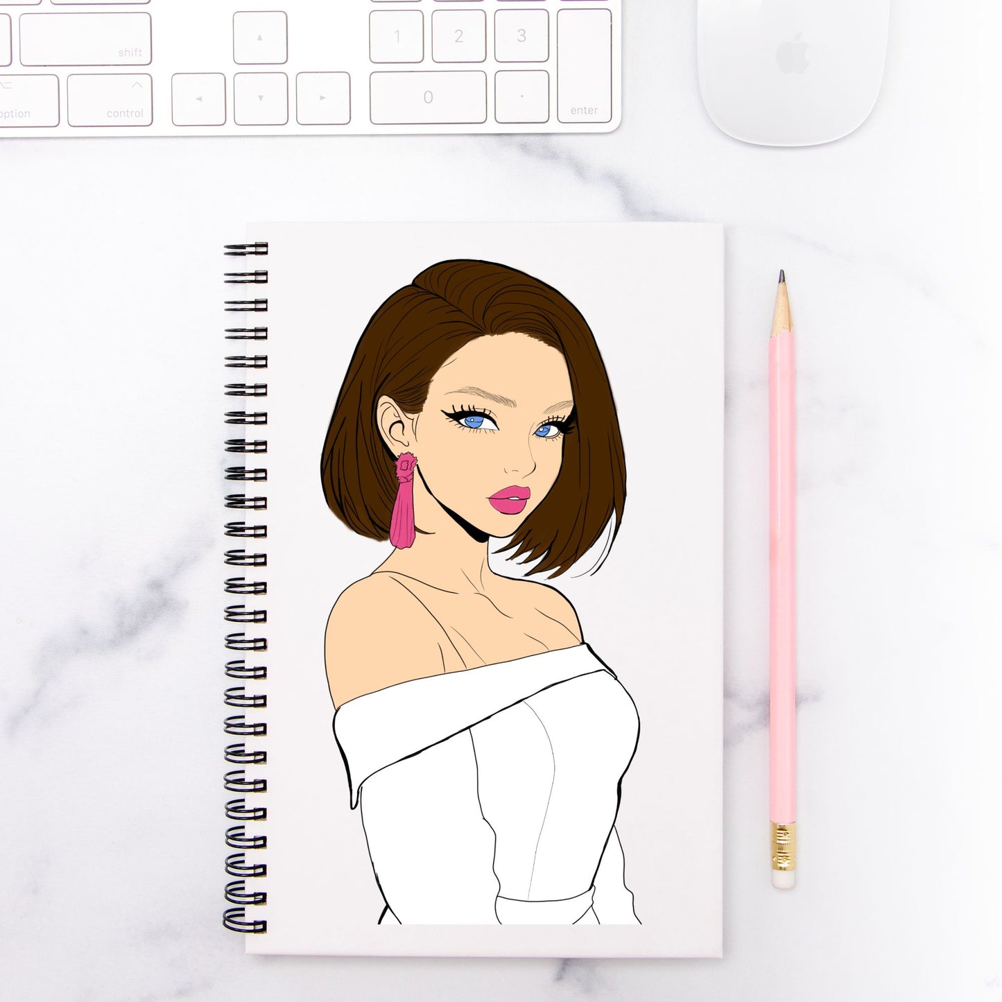 Notebook Hardcover Spiral 5.5 x 8.5