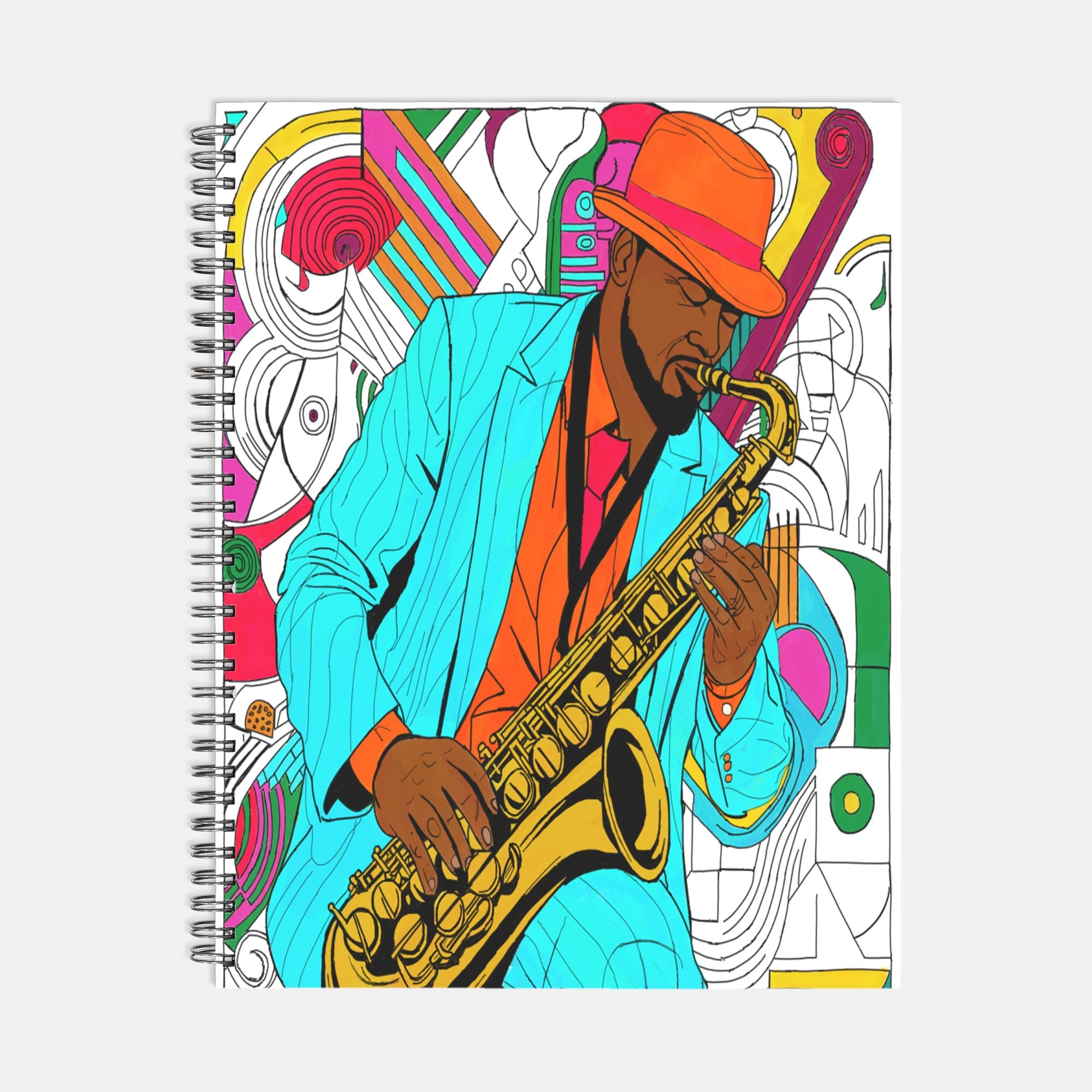 Jazz Man Planner Hardcover Spiral 8.5 x 11