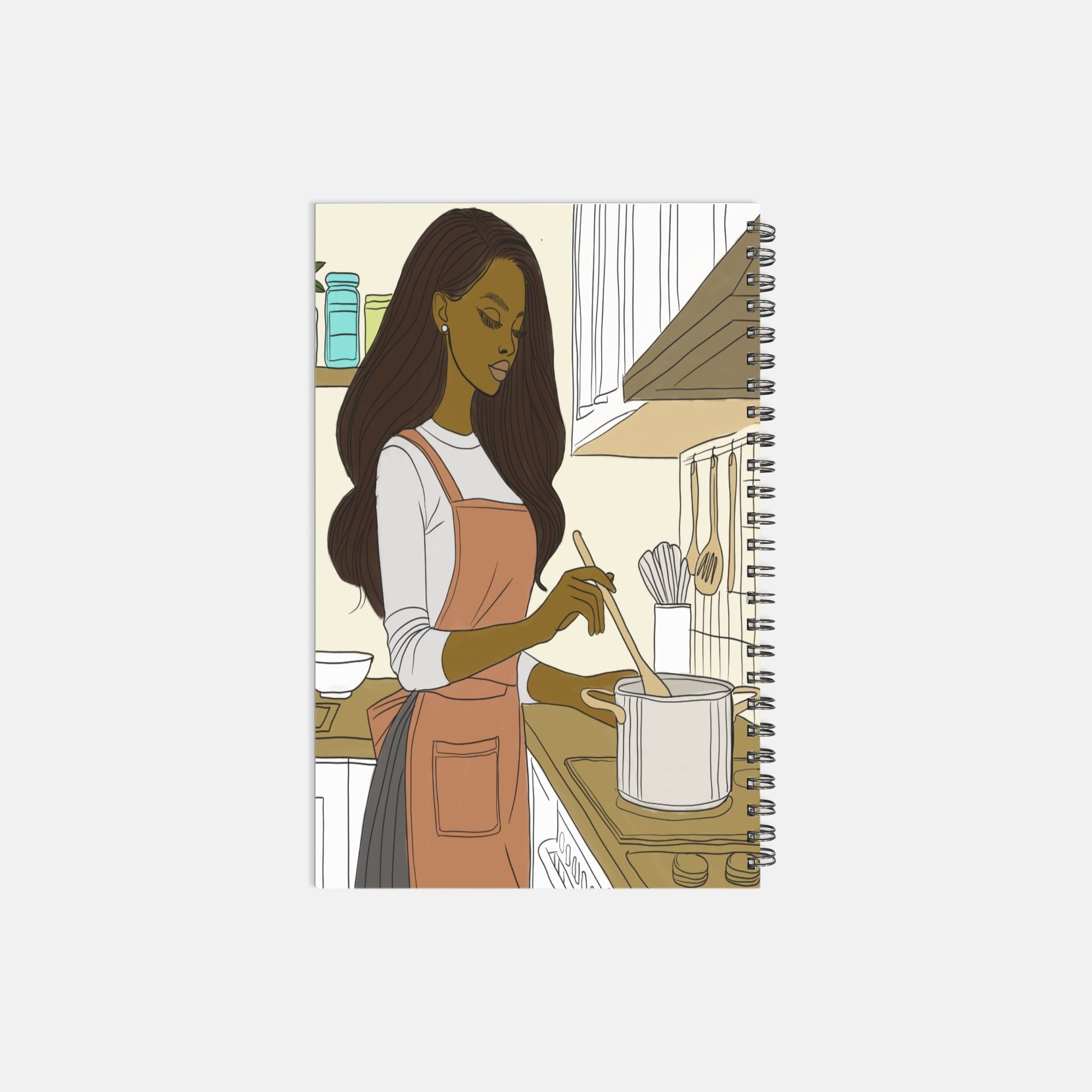 Let Her Cook Recipe Hardcover Spiral Book 5.5 x 8.5