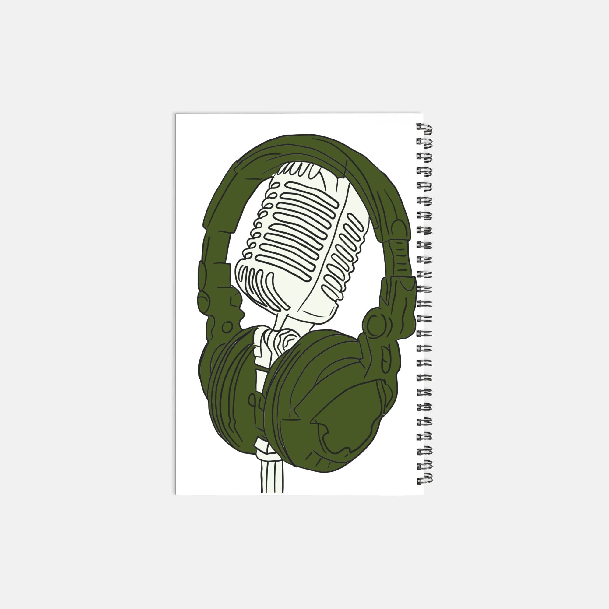 Music Notebook Hardcover Spiral 5.5 x 8.5