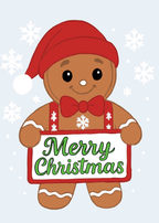Gingerbread Merry Christmas Card – 5x7 Holiday Greeting Card