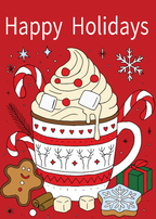 Cozy Cocoa Holiday Card – 5x7 Christmas Greeting Card
