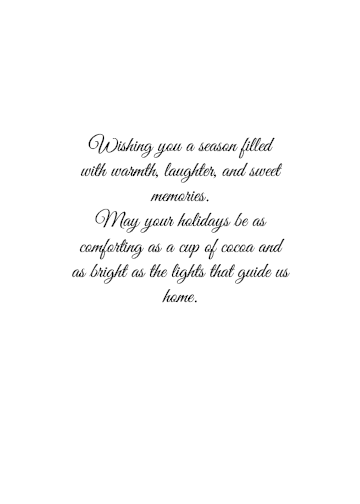 Cozy Cocoa Holiday Card – 5x7 Christmas Greeting Card