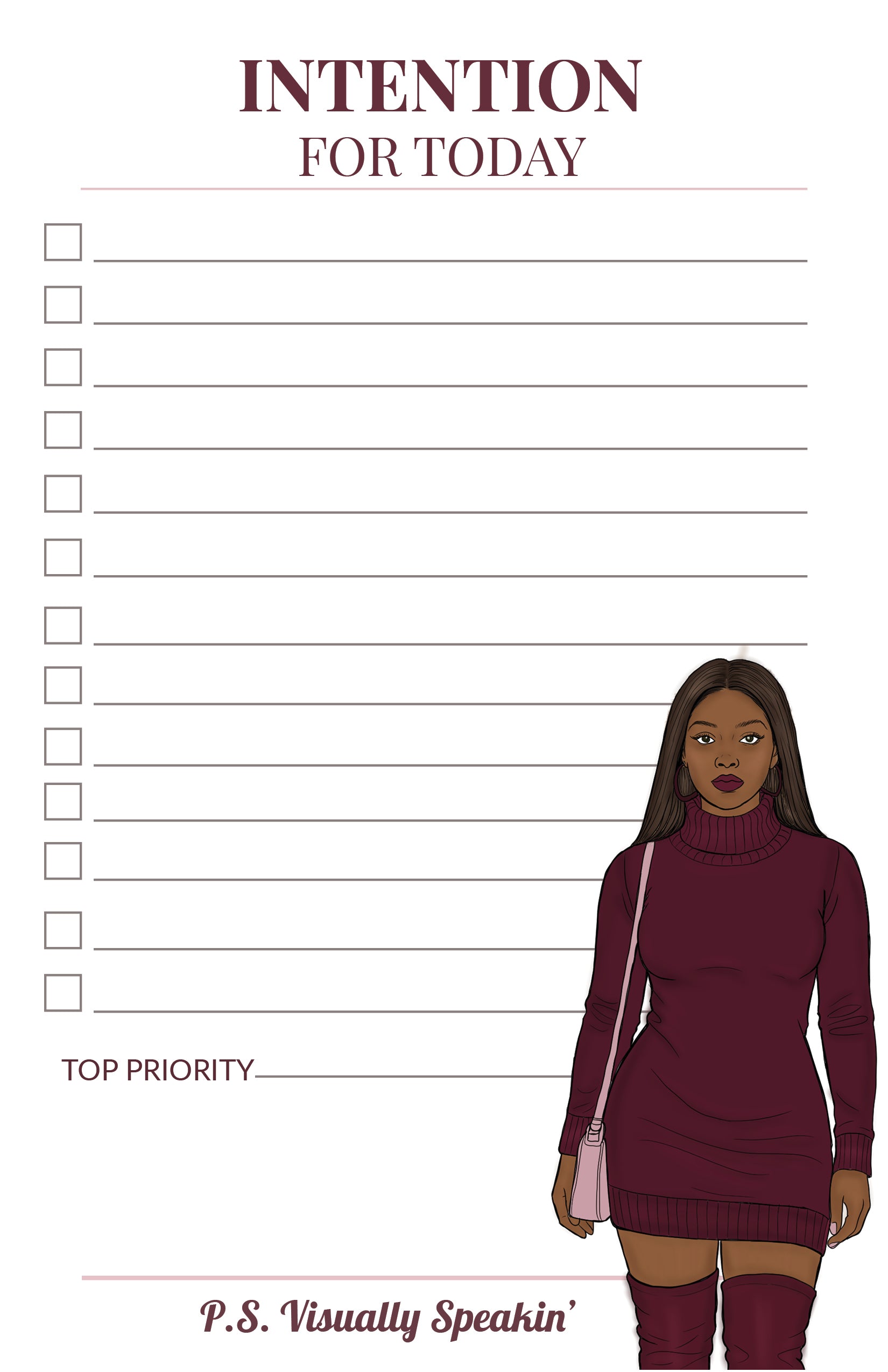 Intention for Today Notepad