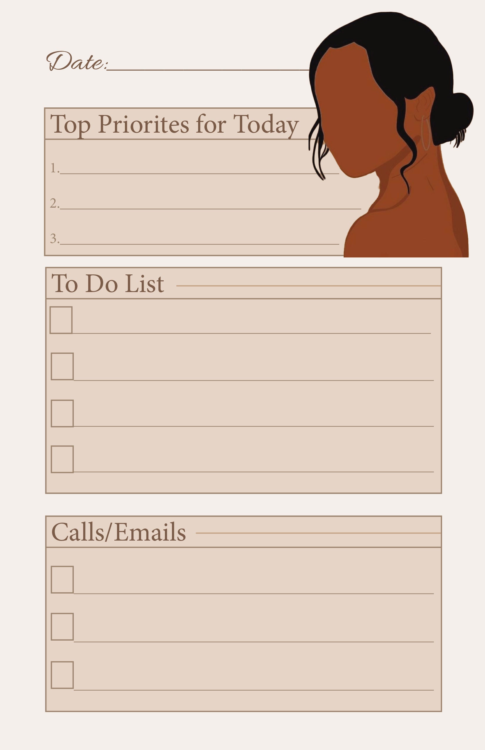 Daily Priorities Notepad