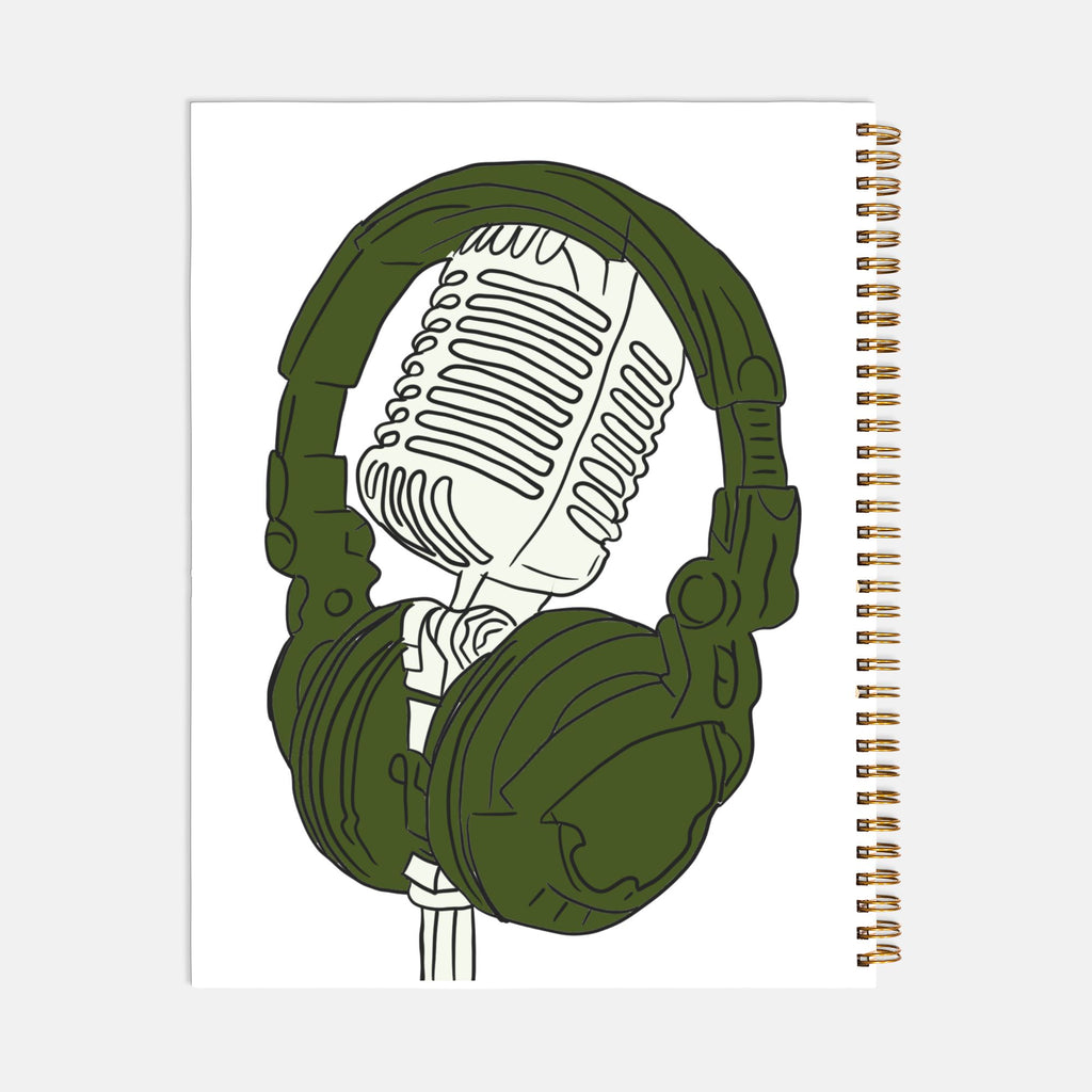 Music Notebook Hardcover Spiral 8.5 x 11