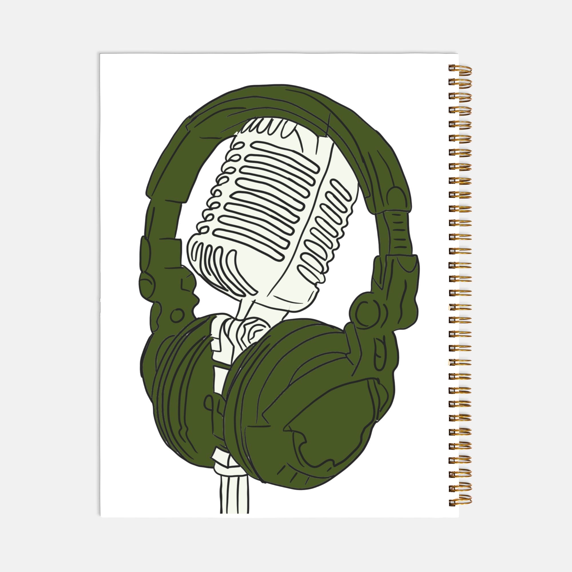 Music Notebook Hardcover Spiral 8.5 x 11