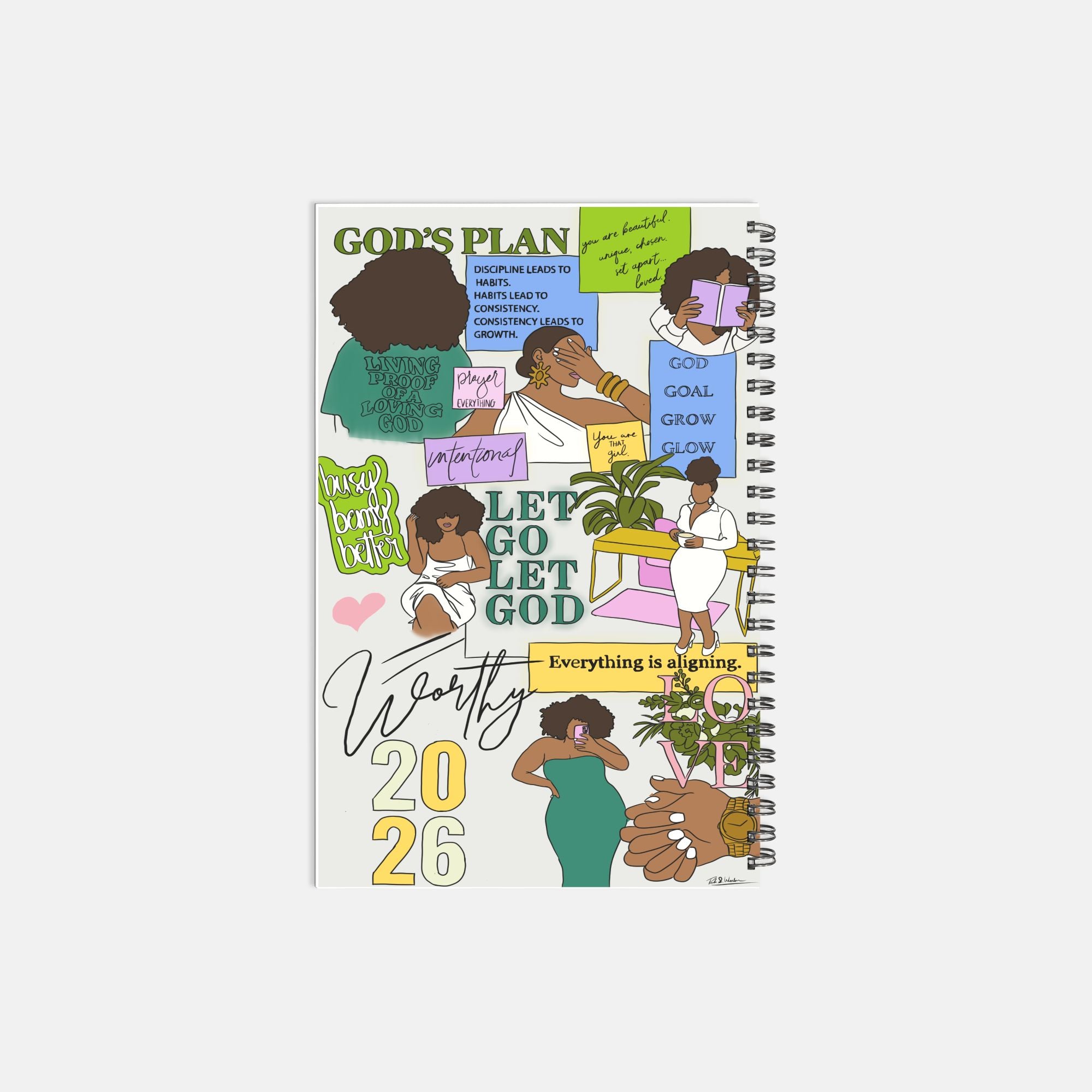 Aligned & Intentional Journal Hardcover Spiral 5.5 x 8.5