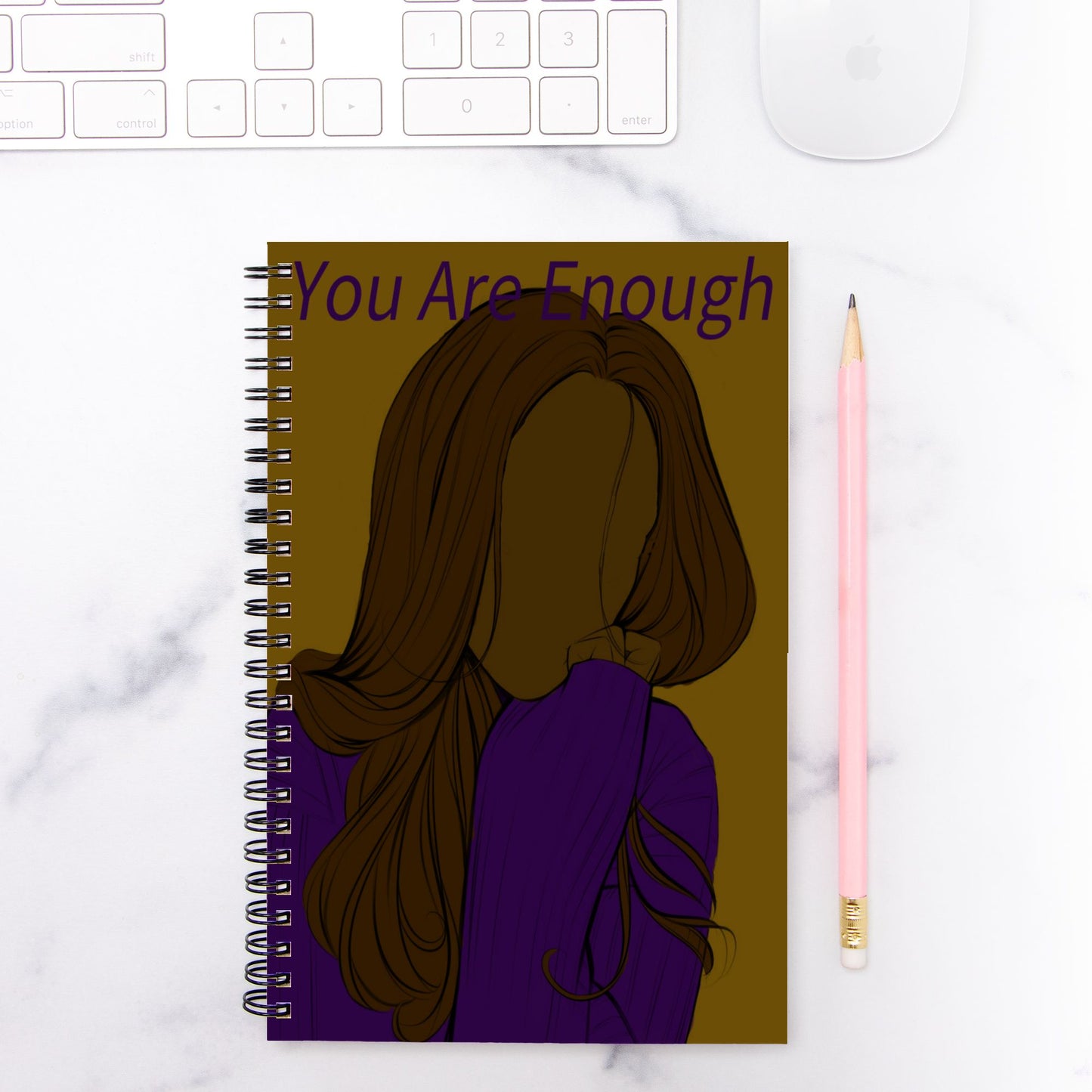 You Are Enough Notebook Hardcover Spiral 5.5 x 8.5