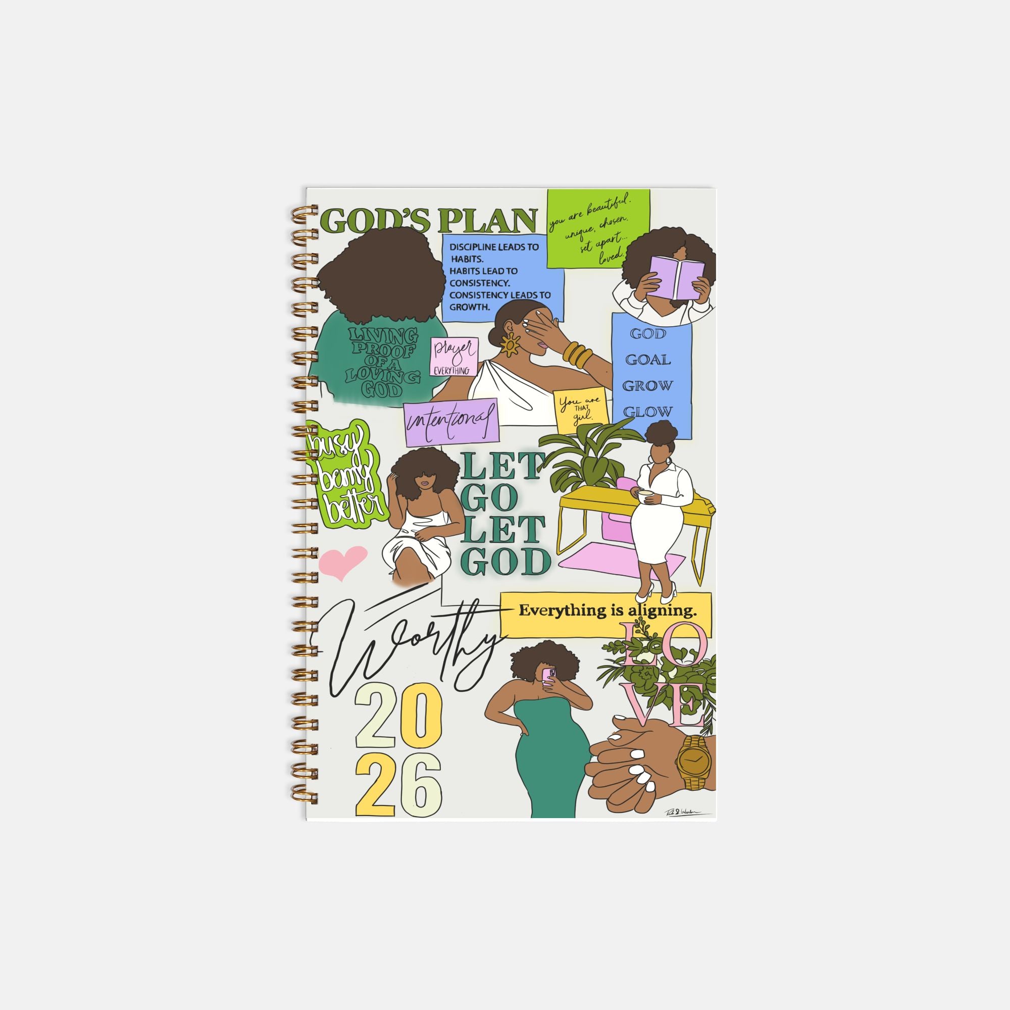 Aligned & Intentional Journal Hardcover Spiral 5.5 x 8.5