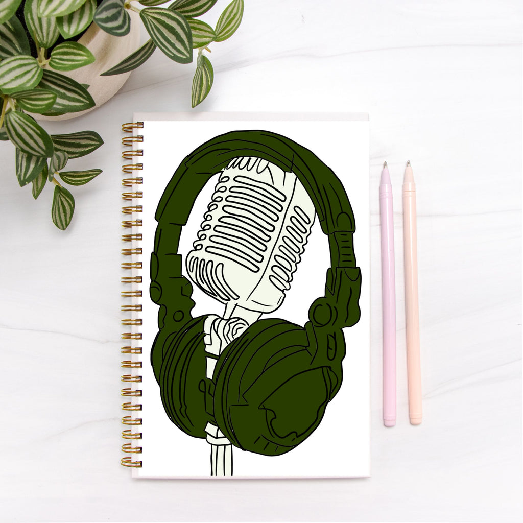Music Notebook Hardcover Spiral 5.5 x 8.5