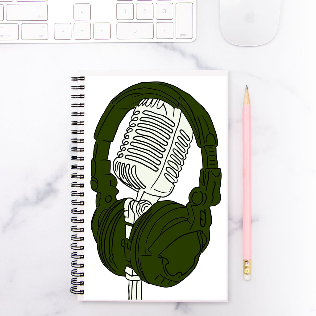 Music Notebook Hardcover Spiral 5.5 x 8.5