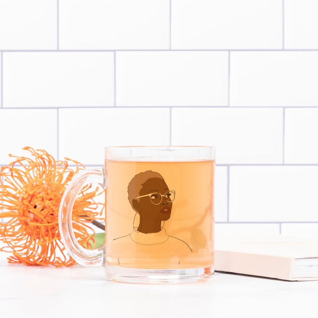 Short Hair Don't Care Mug Glass