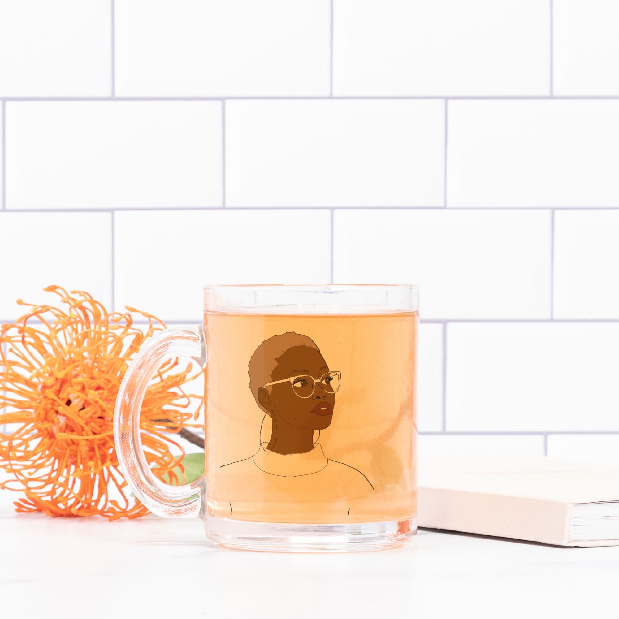 Short Hair Don't Care Mug Glass