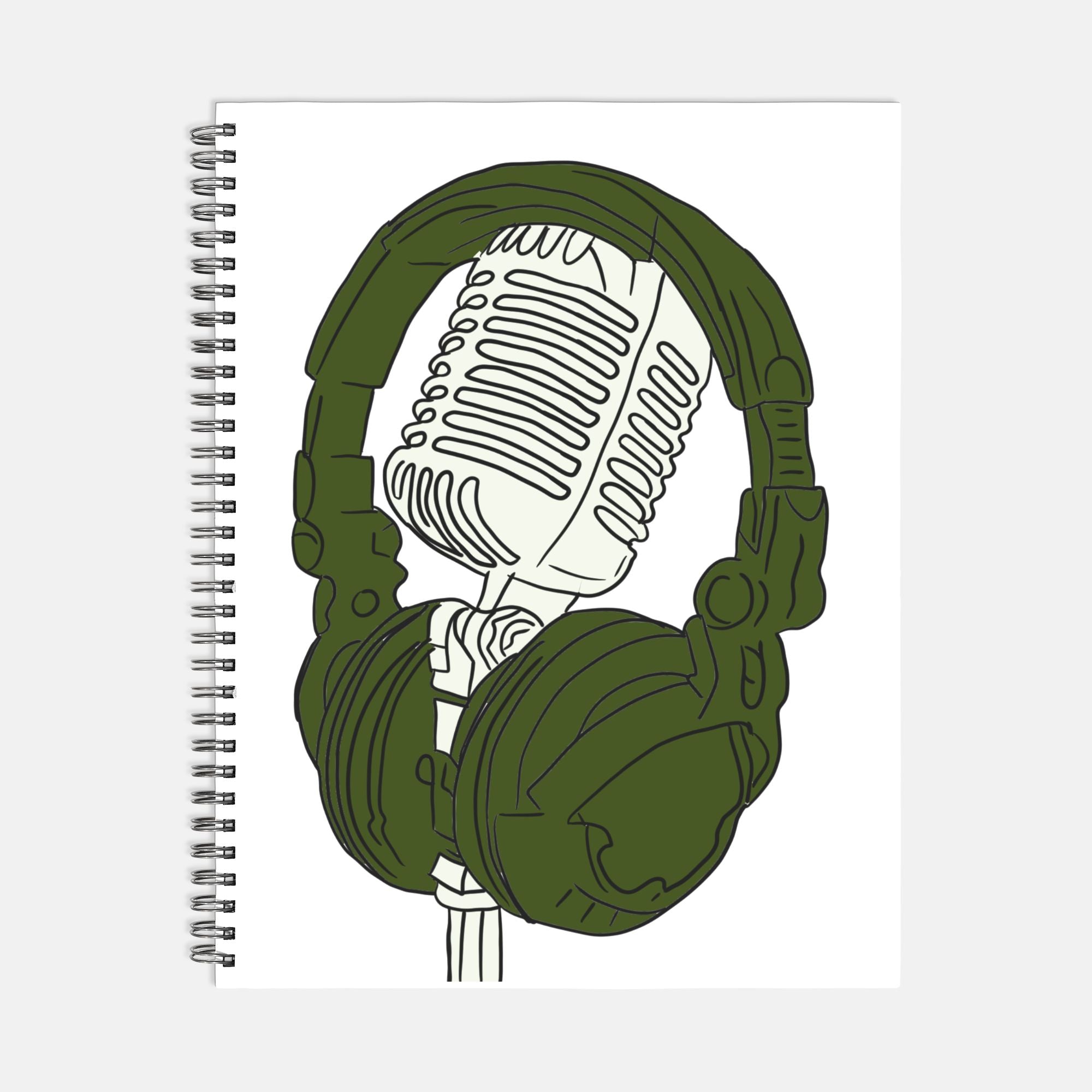Music Notebook Hardcover Spiral 8.5 x 11