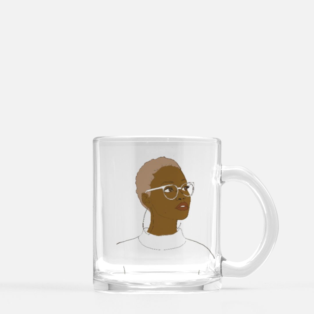 Short Hair Don't Care Mug Glass
