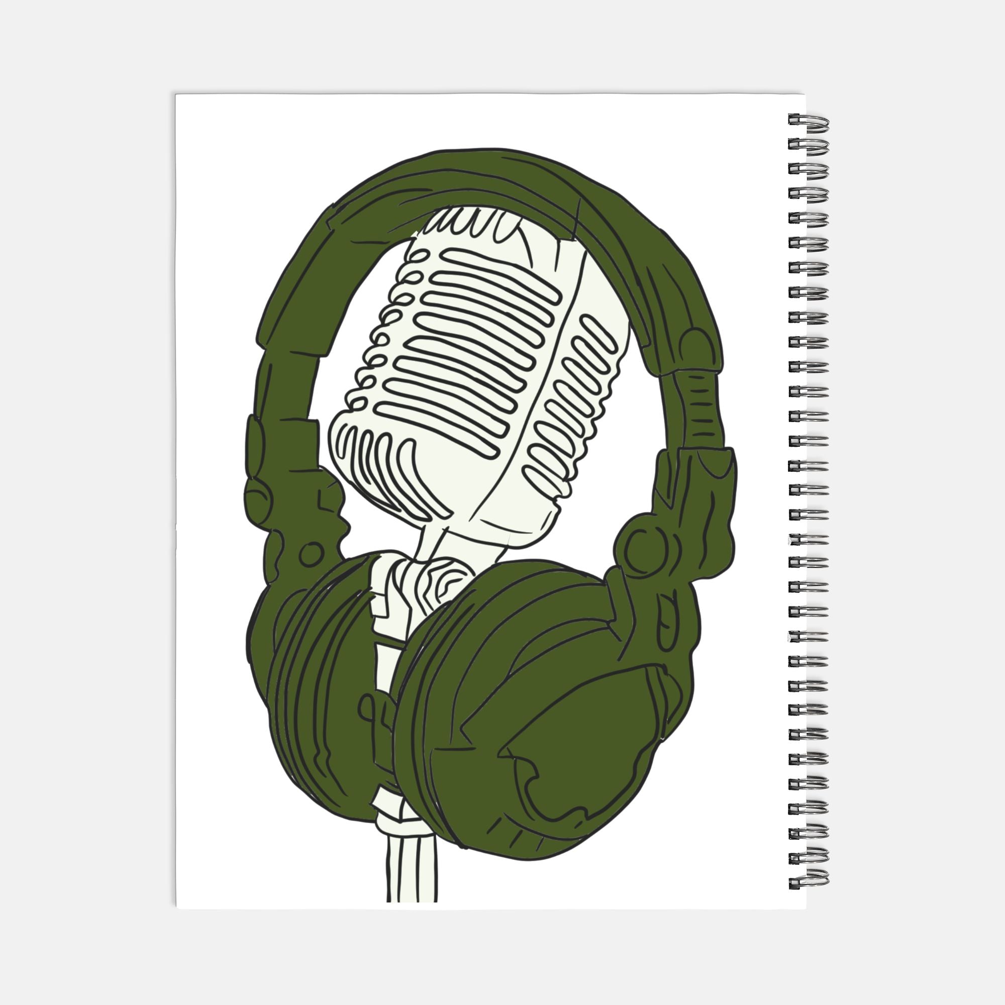 Music Notebook Hardcover Spiral 8.5 x 11