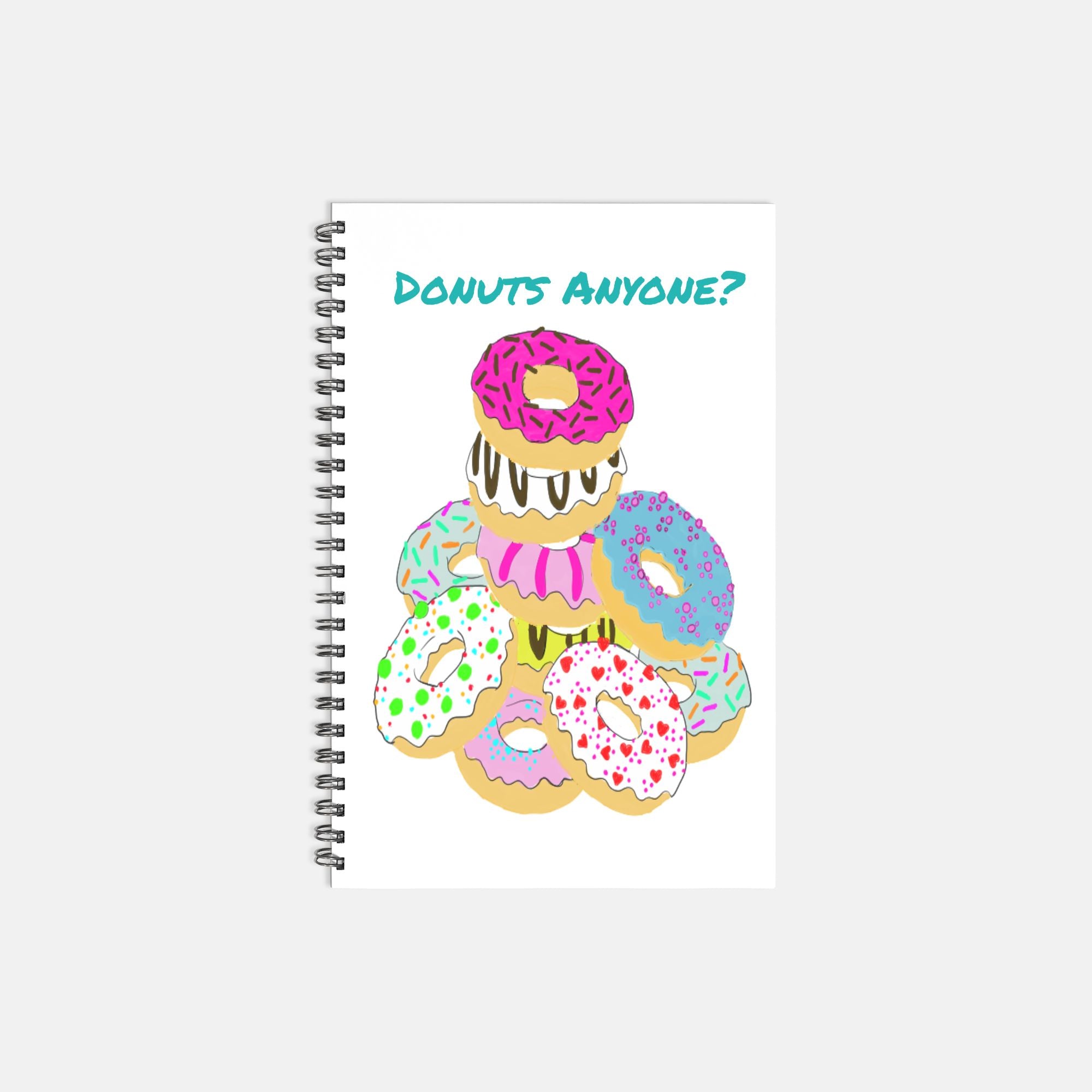 Donut's Anyone Recipe Hardcover Spiral Book 5.5 x 8.5