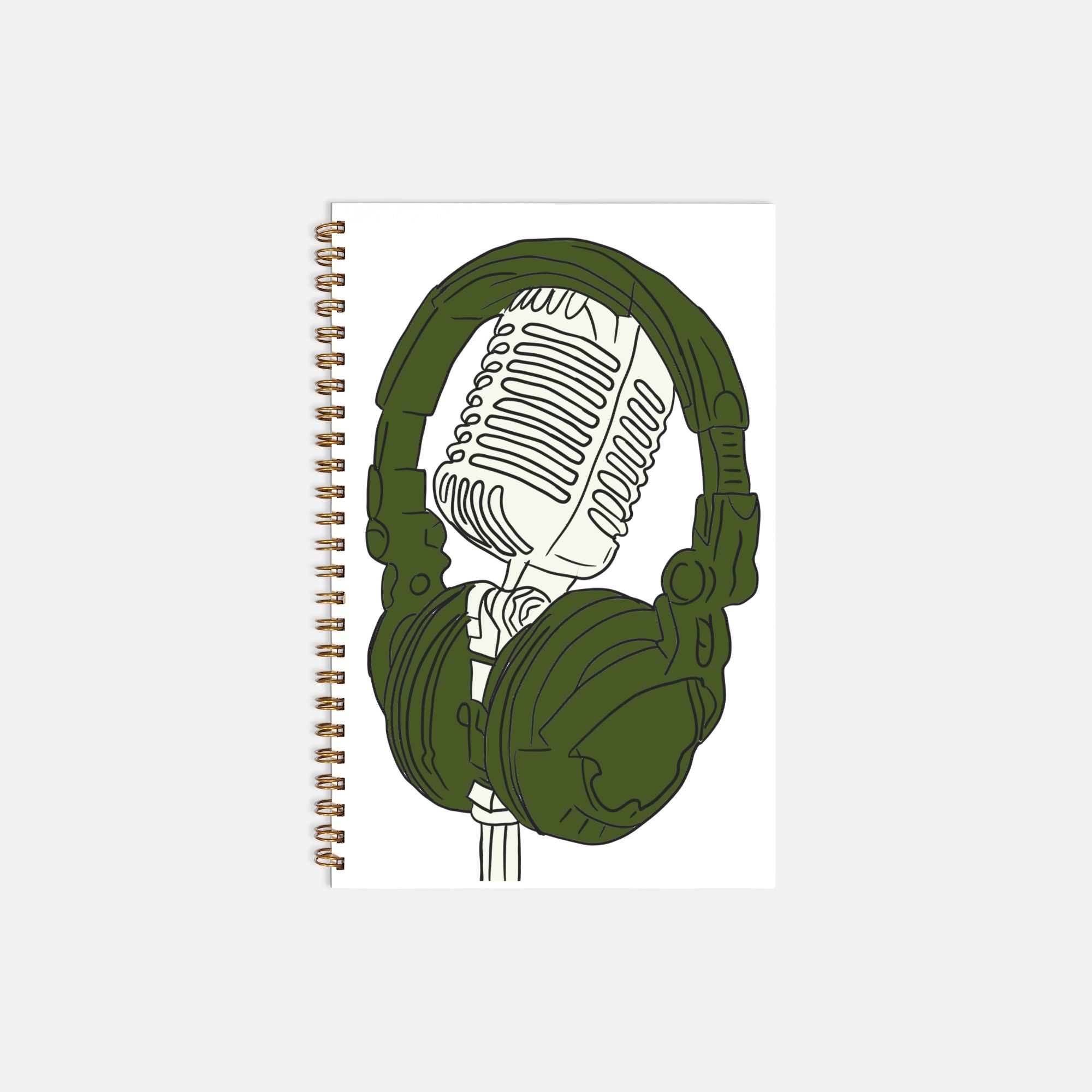 Music Notebook Hardcover Spiral 5.5 x 8.5