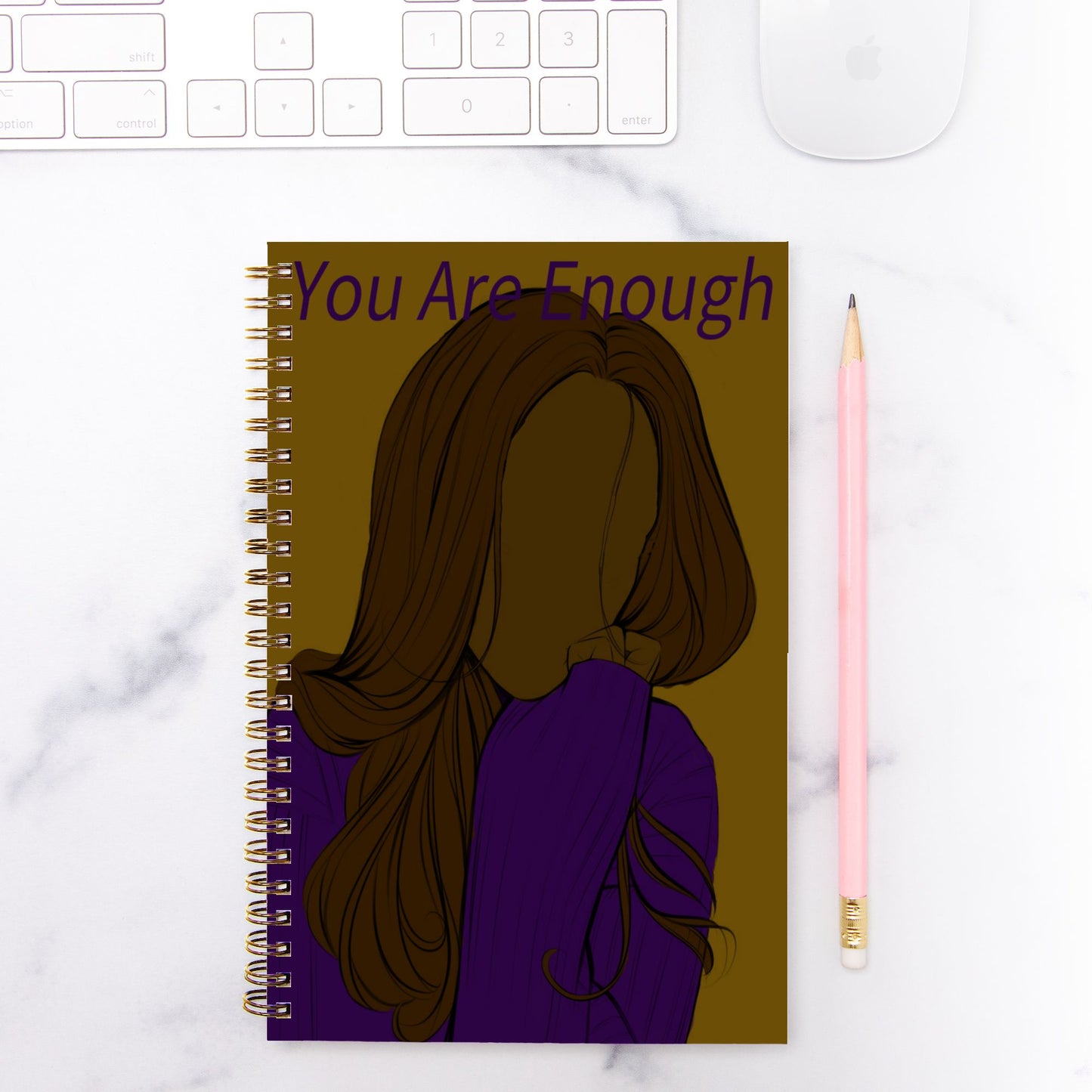 You Are Enough Notebook Hardcover Spiral 5.5 x 8.5